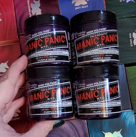 Manic PanicPurple Haze Semi Permanent Cream Hair Color Bundle of 4, New - Picture 4 of 8